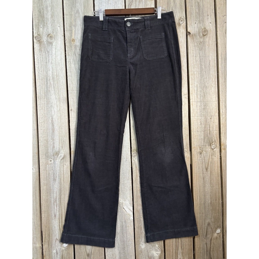 G.H. Bass Heritage Slim Flare Corduroy Pants Women's Size 6 Black / Charcoal